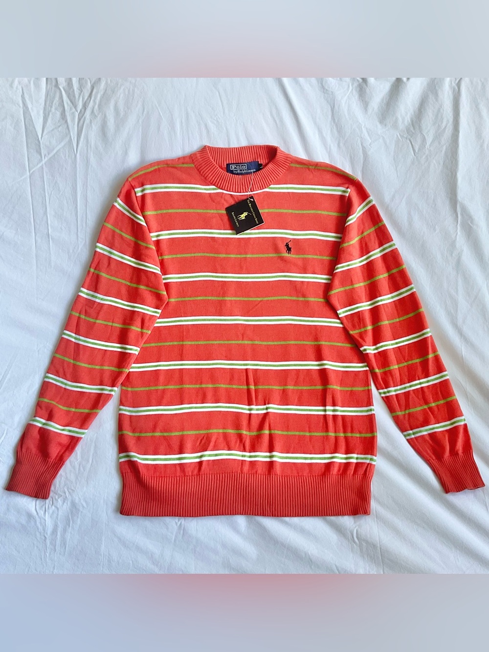 NWT Polo Ralph Lauren | Vintage 90s Brushed Chino Striped Sweater | L